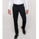Pantaloni eleganti slimfit, cu vascoza si elastan, Bleumarin