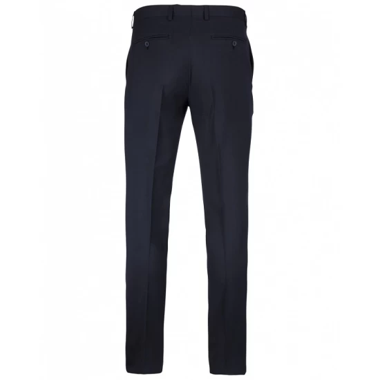 Pantaloni eleganti slimfit, cu vascoza si elastan, Bleumarin