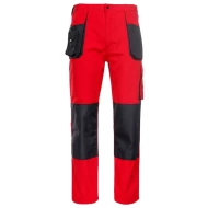 Pantaloni de lucru rezistenti la uzura Kastori, tercot 260g/m2, rosu negru Pantaloni de lucru rezistenti la uzura Kastori, tercot 260g/m2, rosu negru