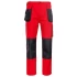 Pantaloni de lucru rezistenti la uzura Kastori, tercot 260g/m2, rosu negru