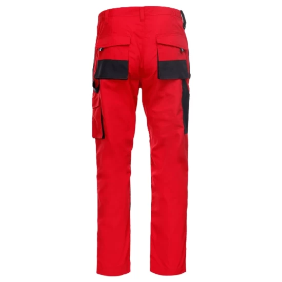 Pantaloni de lucru rezistenti la uzura Kastori, tercot 260g/m2, rosu negru Pantaloni de lucru rezistenti la uzura Kastori, tercot 260g/m2, rosu negru