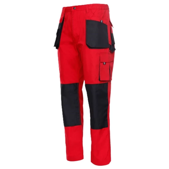 Pantaloni de lucru rezistenti la uzura Kastori, tercot 260g/m2, rosu negru Pantaloni de lucru rezistenti la uzura Kastori, tercot 260g/m2, rosu negru