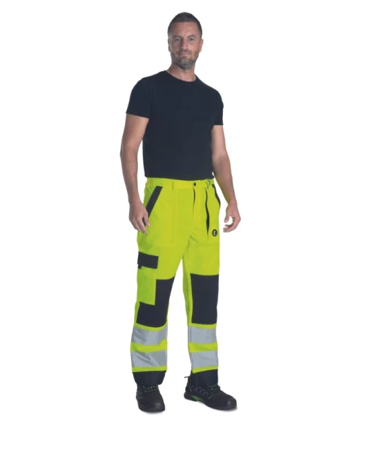 Pantaloni HiVis tercot 250g/m2, galben