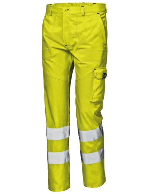 Pantaloni HiVis 55% bumbac, 245g/m2, galben