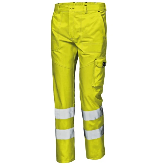 Pantaloni HiVis 55% bumbac, 245g/m2, galben