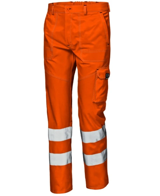 Pantaloni HiVis 55% bumbac, 245g/m2, portocaliu