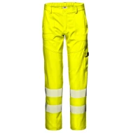 Pantaloni subtiri HiVis 55% bumbac, 200g/m2, galben