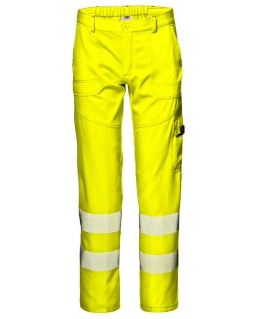 Pantaloni subtiri HiVis 55% bumbac, 200g/m2, galben