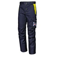 Pantaloni stretch antistatici si ignifugi, arc electric, bleumarin-galben