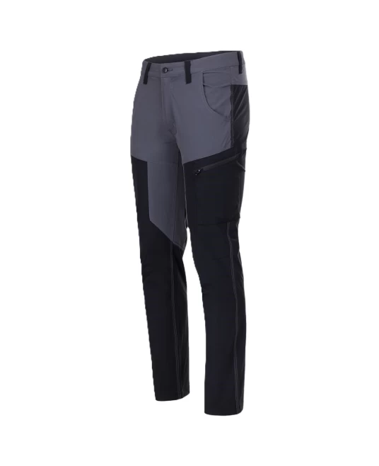 Pantaloni stretch foarte respirabili si comozi, 140g/m2, gri-negru Pantaloni stretch foarte respirabili si comozi, 140g/m2, gri-negru