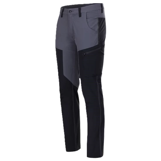 Pantaloni stretch foarte respirabili si comozi, 140g/m2, gri-negru Pantaloni stretch foarte respirabili si comozi, 140g/m2, gri-negru