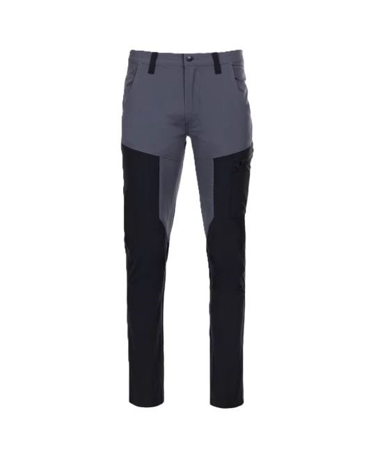 Pantaloni stretch foarte respirabili si comozi, 140g/m2, gri-negru Pantaloni stretch foarte respirabili si comozi, 140g/m2, gri-negru