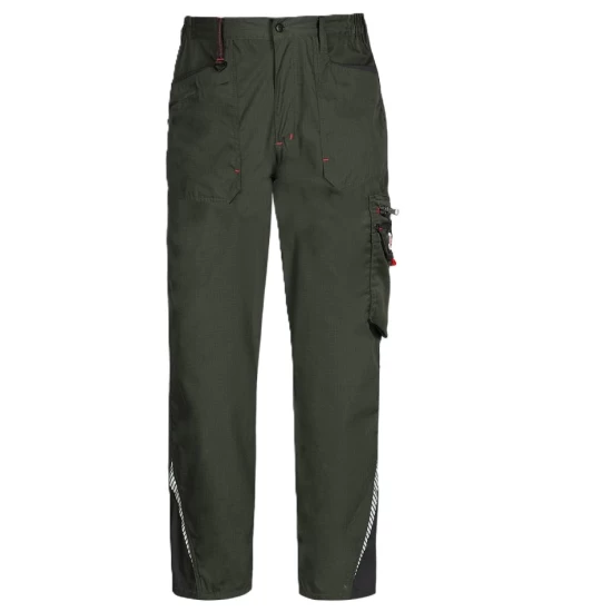 Pantaloni de lucru subtiri ripstop stretch Royal, 190g/m2, verde olive-portocaliu Pantaloni de lucru subtiri ripstop stretch Royal, 190g/m2, verde olive-portocaliu