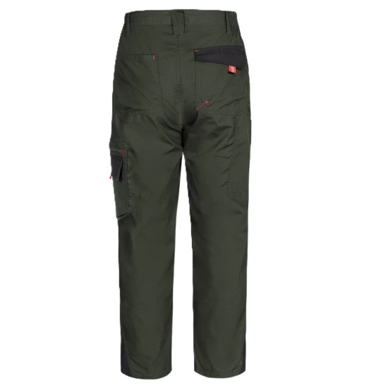 Pantaloni de lucru subtiri ripstop stretch Royal, 190g/m2, verde olive-portocaliu Pantaloni de lucru subtiri ripstop stretch Royal, 190g/m2, verde olive-portocaliu