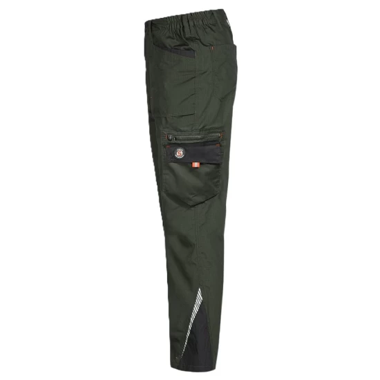 Pantaloni de lucru subtiri ripstop stretch Royal, 190g/m2, verde olive-portocaliu Pantaloni de lucru subtiri ripstop stretch Royal, 190g/m2, verde olive-portocaliu