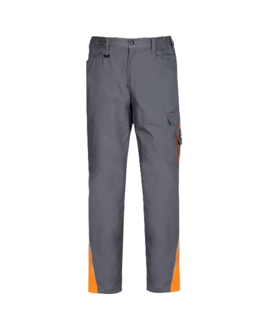 Pantaloni de lucru subtiri ripstop Royal, 190g/m2, gri-portocaliu Pantaloni de lucru subtiri ripstop Royal, 190g/m2, gri-portocaliu