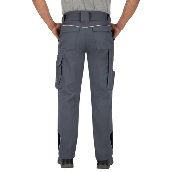 Pantaloni de lucru bumbac de calitate Raptors, 260g/m2, gri rosu Pantaloni de lucru bumbac de calitate Raptors, 260g/m2, gri rosu