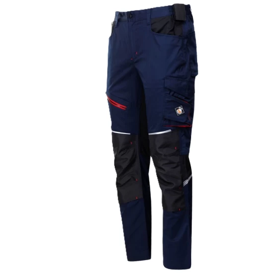Pantaloni de lucru 4stretch elastici, bleumarin-rosu Pantaloni de lucru 4stretch elastici, bleumarin-rosu