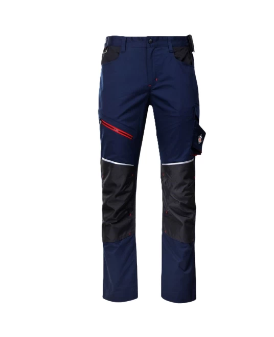 Pantaloni de lucru  4stretch elastici, bleumarin-rosu Pantaloni de lucru  4stretch elastici, bleumarin-rosu