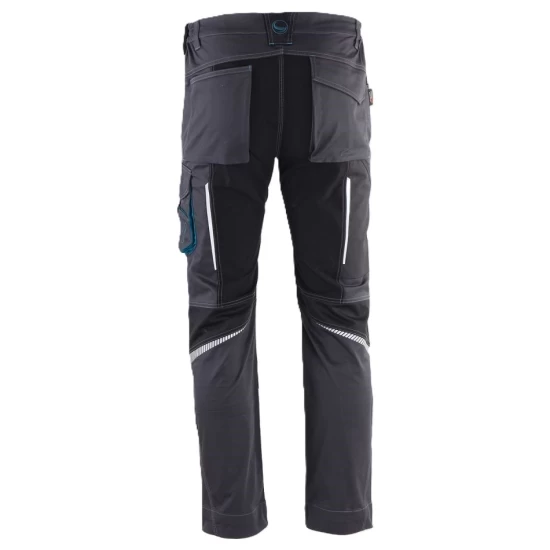 Pantaloni de lucru 4stretch elastici, gri-albastru Pantaloni de lucru 4stretch elastici, gri-albastru