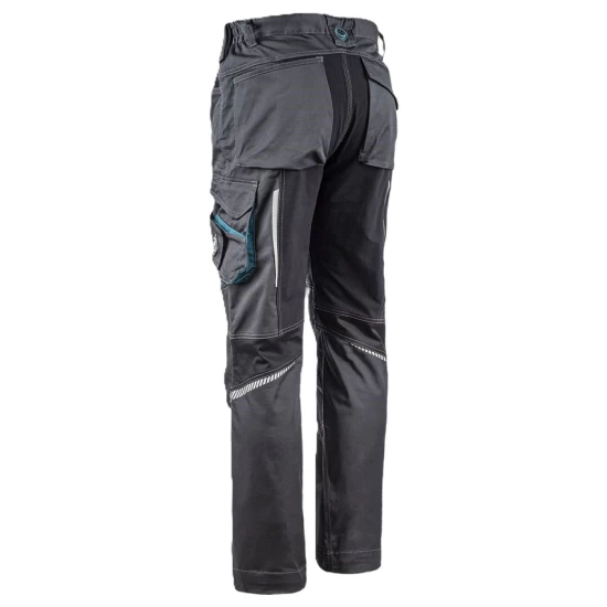Pantaloni de lucru 4stretch elastici, gri-albastru Pantaloni de lucru 4stretch elastici, gri-albastru