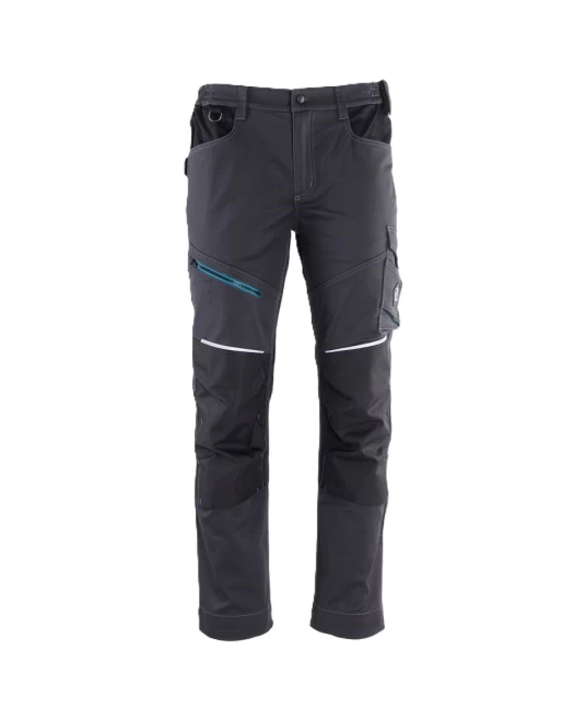 Pantaloni de lucru  4stretch cu elastan, gri-albastru Pantaloni de lucru  4stretch cu elastan, gri-albastru