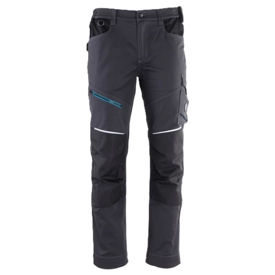 Pantaloni de lucru 4stretch elastici, gri-albastru Pantaloni de lucru 4stretch elastici, gri-albastru