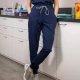 Pantaloni de lucru unisex cu snur in talie si mansete elastice inferioare, bleumarin Pantaloni de lucru unisex cu snur in talie si mansete elastice inferioare, bleumarin
