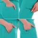 Pantaloni de lucru unisex cu snur in talie si mansete elastice inferioare, verde Pantaloni de lucru unisex cu snur in talie si mansete elastice inferioare, verde