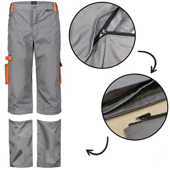 Pantaloni de lucru 2-in-1 tercot 240 g/m2, Gri cu portocaliu Pantaloni de lucru 2-in-1 tercot 240 g/m2, Gri cu portocaliu