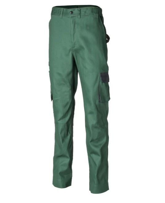 Pantaloni de lucru Technicity verde, tercot 245g/m2
