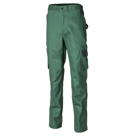 Pantaloni de lucru din twill, 245 g/mp, verde Pantaloni de lucru din twill, 245 g/mp, verde