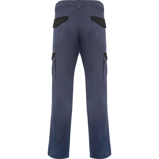 Pantaloni de lucru elastan cargo, tercot 250g/m2,  gri inchis-negru