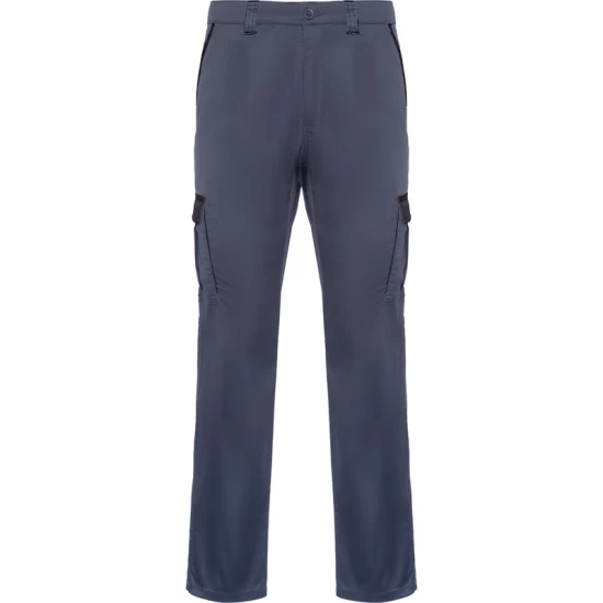 Pantaloni de lucru elastan cargo, tercot 250g/m2,  gri inchis-negru