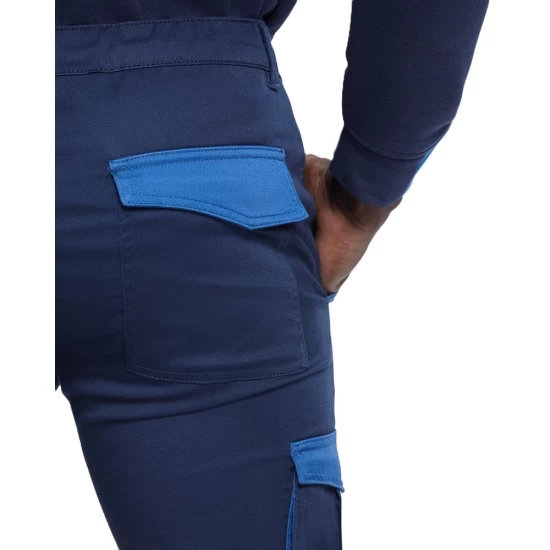 Pantaloni de lucru elastan cargo, tercot 250g/m2, bleumarin-albastru royal Pantaloni de lucru elastan cargo, tercot 250g/m2, bleumarin-albastru royal