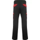 Pantaloni de lucru buzunare cargo, tercot 250g/m2, negru-rosu