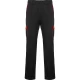 Pantaloni de lucru buzunare cargo, tercot 250g/m2, negru-rosu