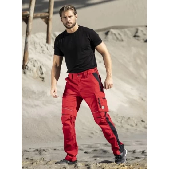 Pantaloni de lucru premium Urban, tercot 270g/m2, Rosu Pantaloni de lucru premium Urban, tercot 270g/m2, Rosu