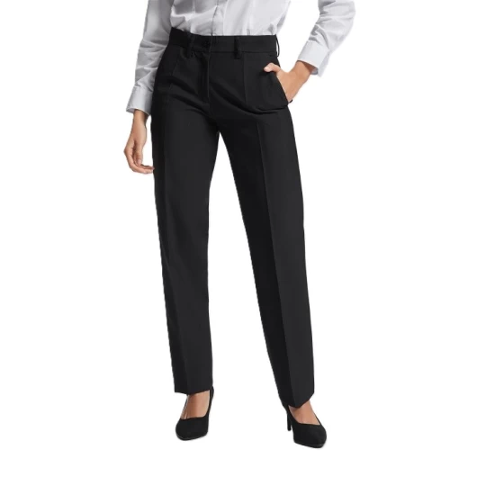 Pantaloni eleganti pentru femei, poliester, 190g/m2, Negru