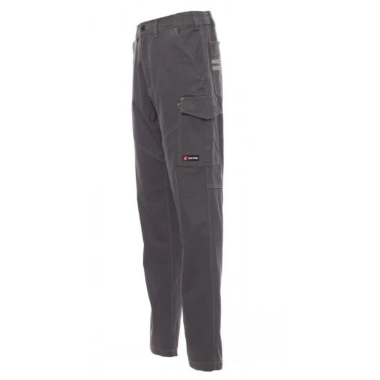 Pantaloni Worker stretch cusaturi triple, bumbac elastan 300g/m2, Gri inchis