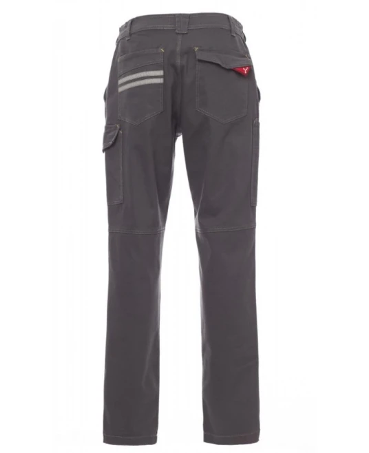 Pantaloni Worker stretch cusaturi triple, bumbac elastan 300g/m2, Gri inchis