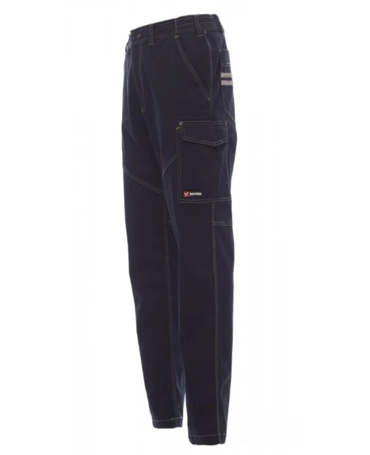 Pantaloni Worker stretch cusaturi triple, bumbac elastan 300g/m2, Bleumarin