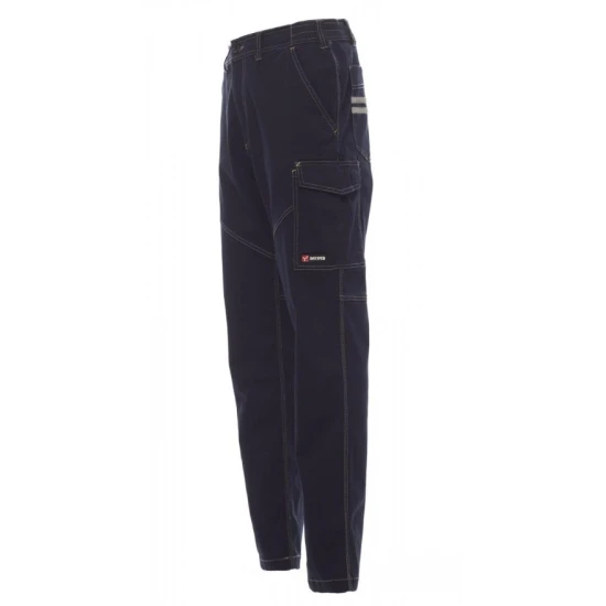 Pantaloni Worker stretch cusaturi triple, bumbac elastan 300g/m2, Bleumarin
