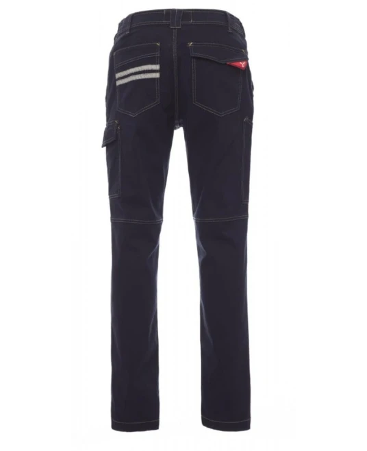 Pantaloni Worker stretch cusaturi triple, bumbac elastan 300g/m2, Bleumarin