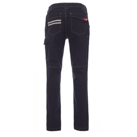 Pantaloni Worker stretch cusaturi triple, bumbac elastan 300g/m2, Bleumarin