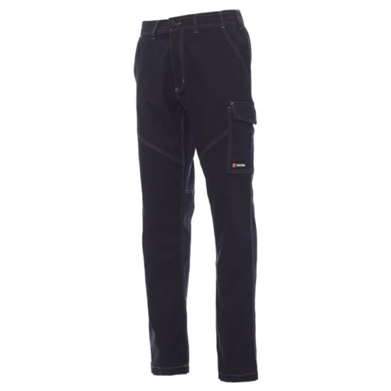 Pantaloni Worker stretch cusaturi triple, bumbac elastan 300g/m2, Bleumarin