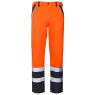 Pantaloni HiVis dungi reflectorizante Colins,tercot 240g/m2, portocaliu neon Pantaloni HiVis dungi reflectorizante Colins,tercot 240g/m2, portocaliu neon