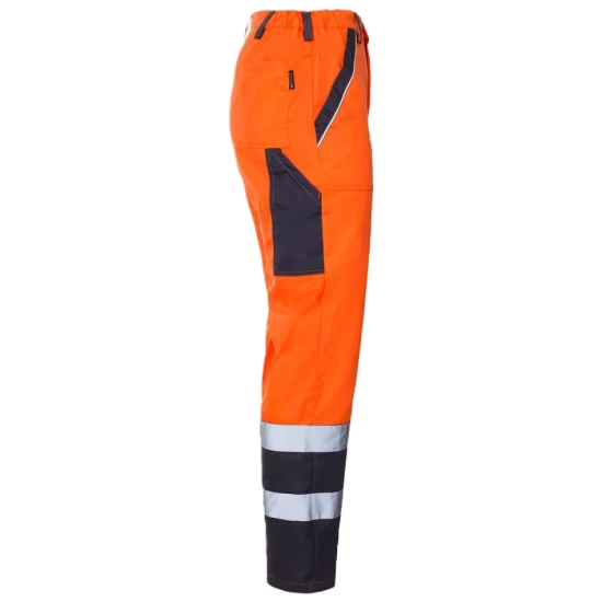 Pantaloni HiVis dungi reflectorizante Colins,tercot 240g/m2, portocaliu neon Pantaloni HiVis dungi reflectorizante Colins,tercot 240g/m2, portocaliu neon