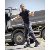 Pantaloni de lucru 4xstretch premium slimfit, gri inchis