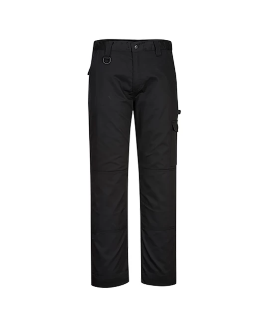 Pantaloni de lucru comozi, tesatura twill durabila, Negru